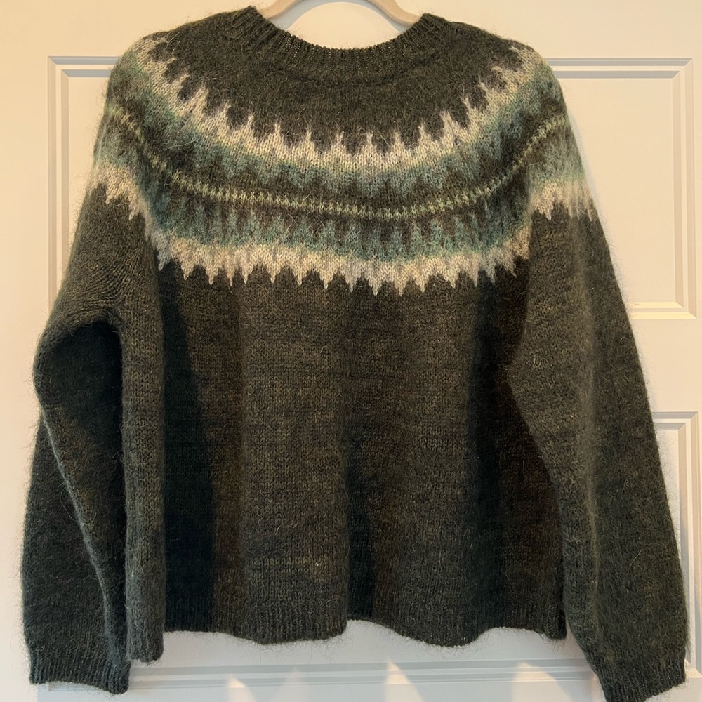 TOAST Fairisle Green Yoke Patterned Sweater - Picture 5 of 8